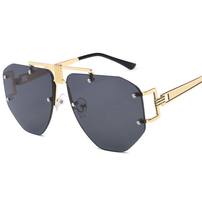 Polygon rimless sunglasses