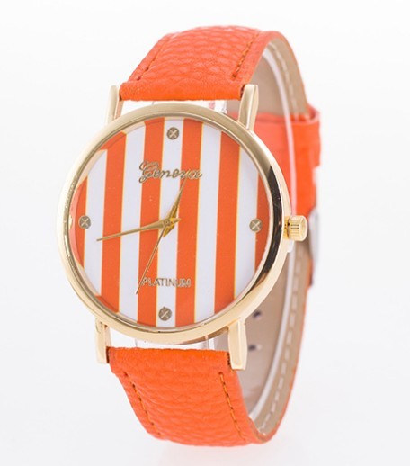 Geneva student colorful elephant belt watch Geneva zebra stripes lady quartz watch