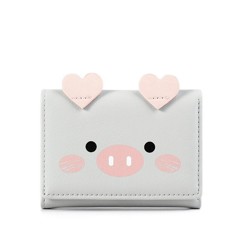 Cartoon cute little student wallet