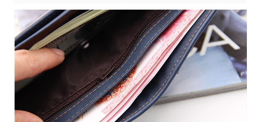 Short large-capacity multifunctional wallet