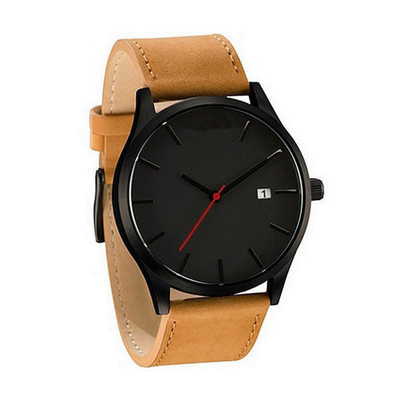 Men's watch with frosted strap