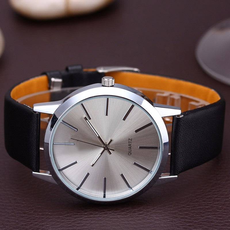 Simple leather strap leisure men's Watch