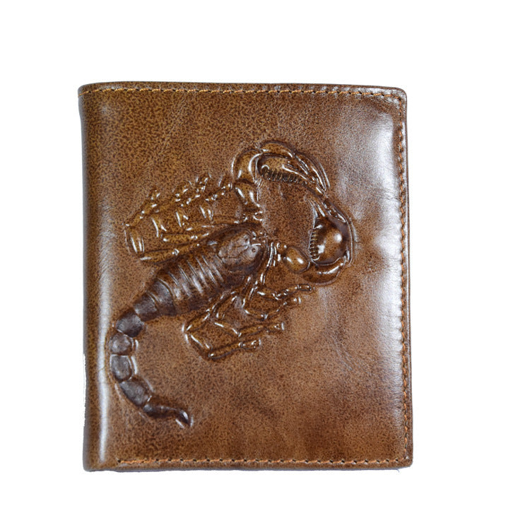 New Men's Scorpion Wallet Retro Short Business Wallet