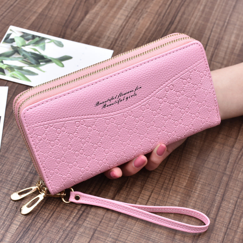 Large-Capacity Double Zipper Clutch Wallet Female Double-Layer Clutch Wallet