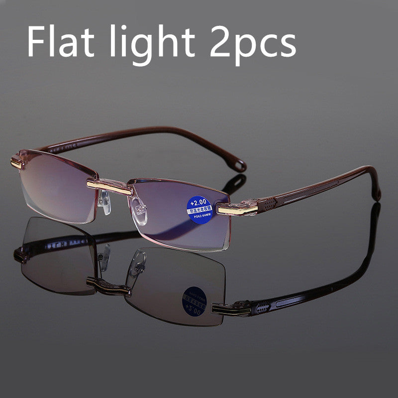 Diamond cut edge reading glasses