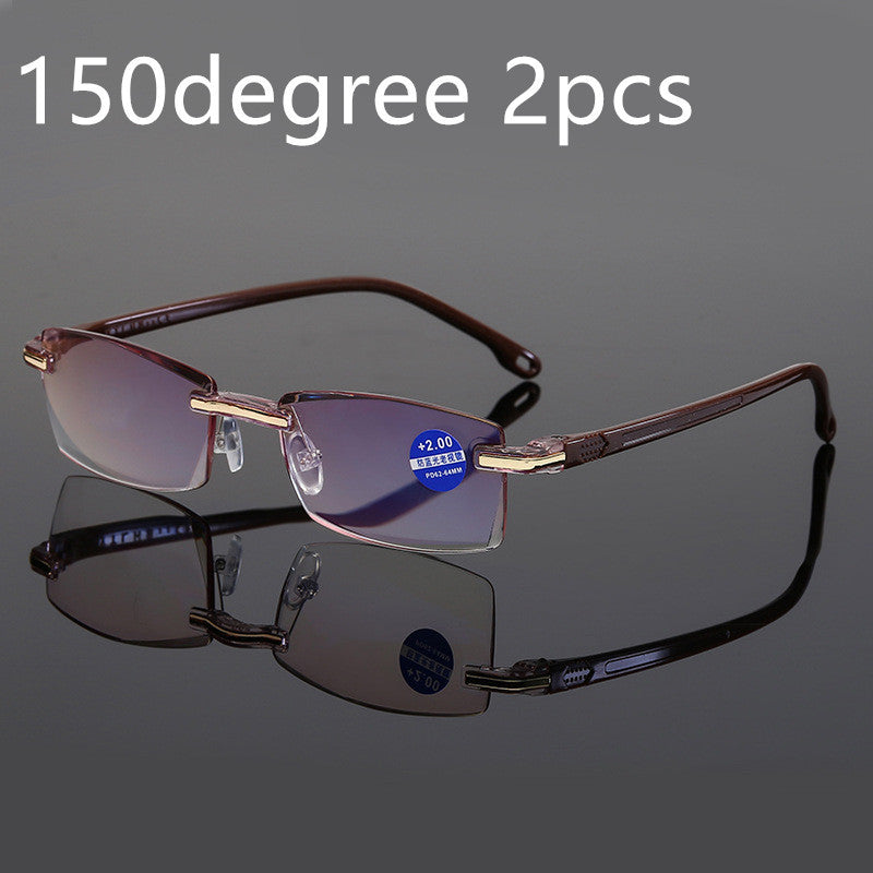 Diamond cut edge reading glasses