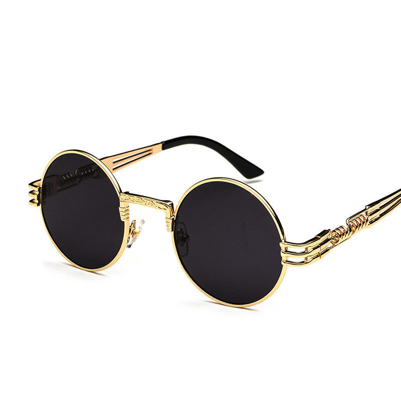 Personality Steampunk Sunglasses Round Frame Trend Ladies Sunglasses Men Travel Street Photography Glasses