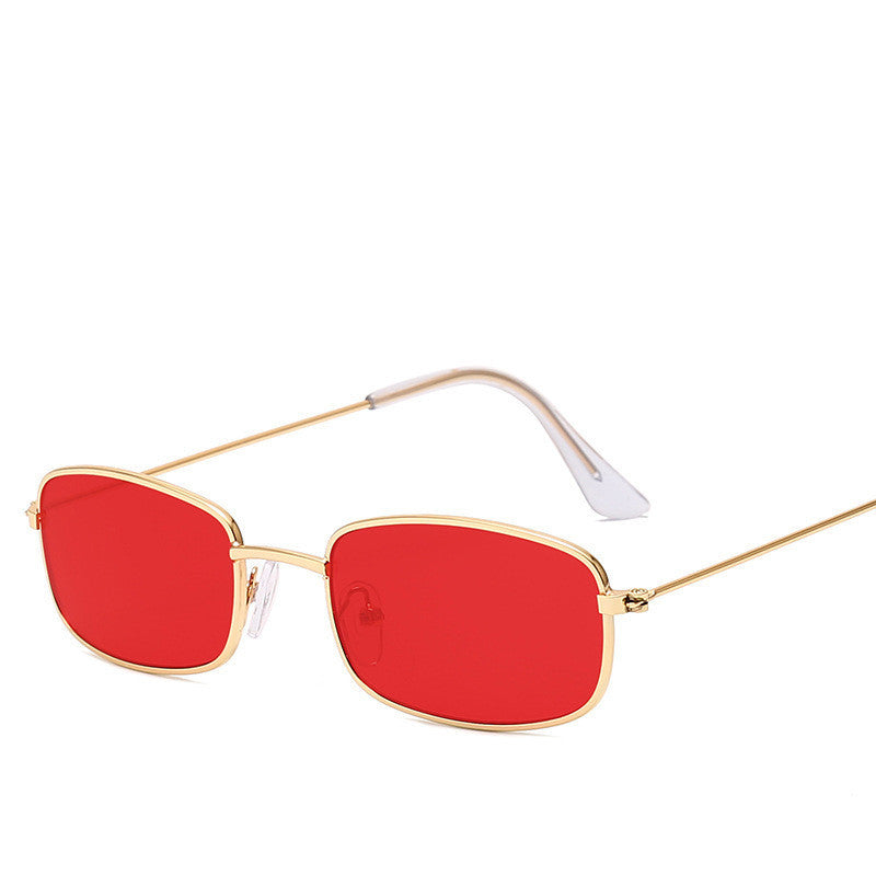 New Metal Small Frame Sunglasses, Ocean Piece Sunglasses, Retro Street Shooting Men And Women Trend Retro Glasses