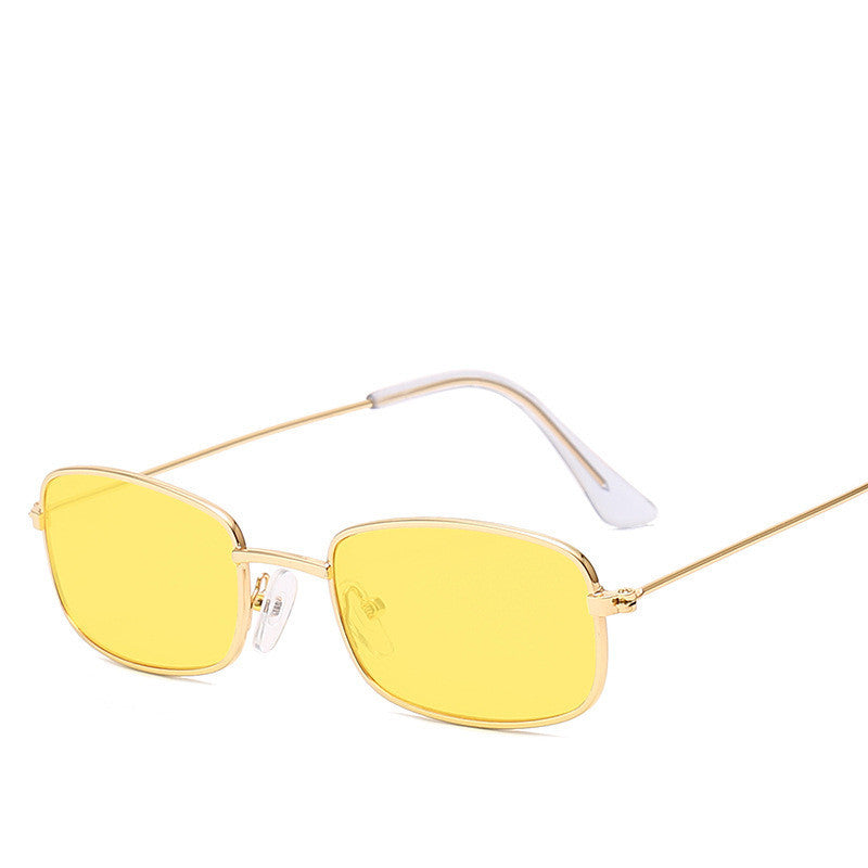 New Metal Small Frame Sunglasses, Ocean Piece Sunglasses, Retro Street Shooting Men And Women Trend Retro Glasses