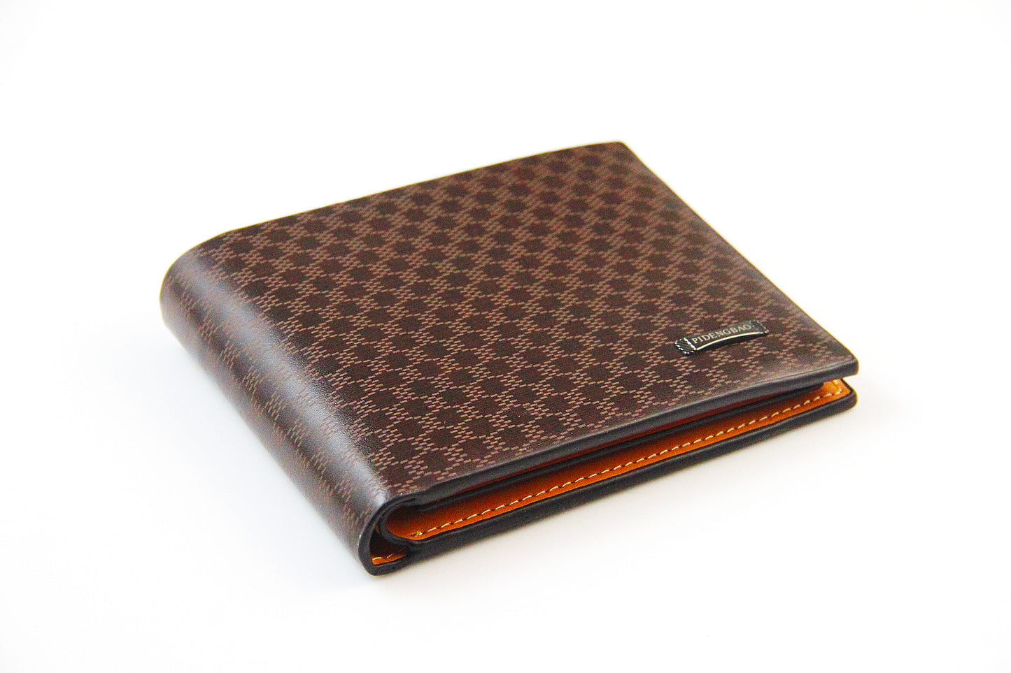 Short Casual Men's Wallet With Plaid Multi Card Wallet