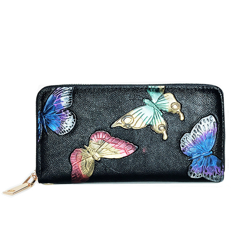 Wallet Women Fashion Embossed Zipper Clutch Bag Ladies Wallet MobilePhone Bag Handbag