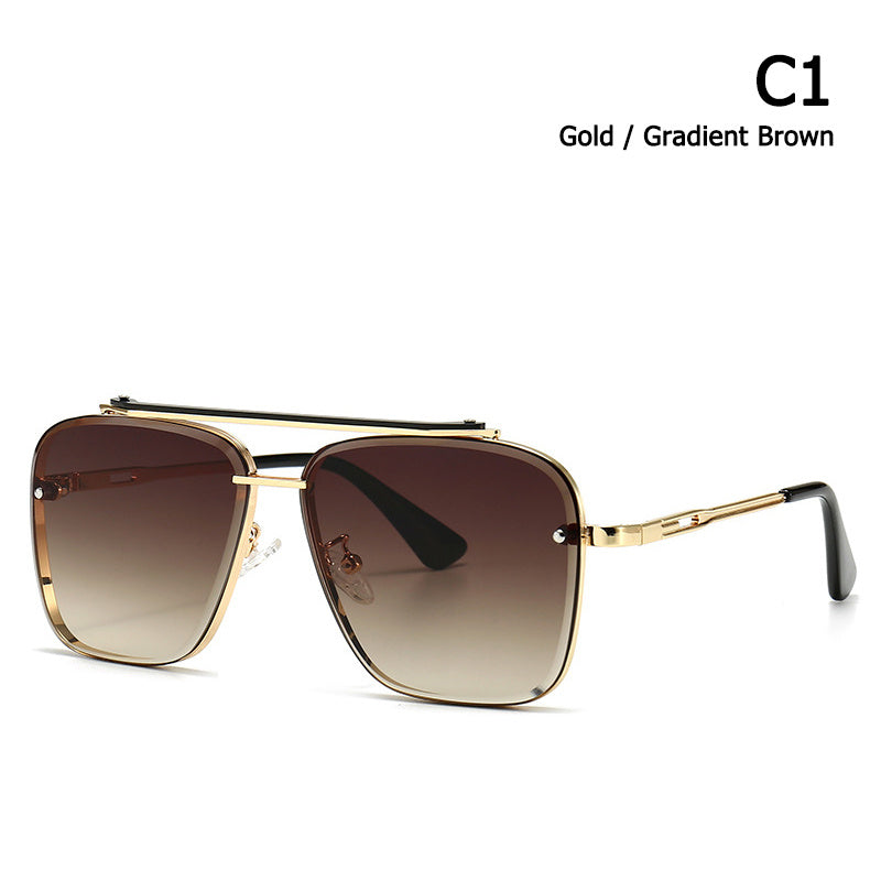 Sunglasses Glasses Modern Retro Square Frame Sunglasses Street Shot Big Frame Sunglasses