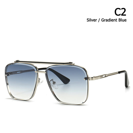 Sunglasses Glasses Modern Retro Square Frame Sunglasses Street Shot Big Frame Sunglasses