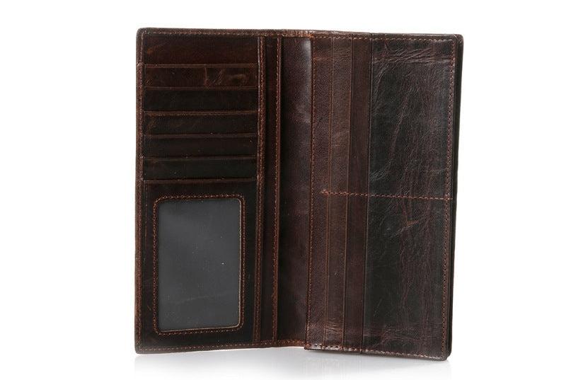 Three-dimensional Dragon Vintage Men's Oil Leather Wallet