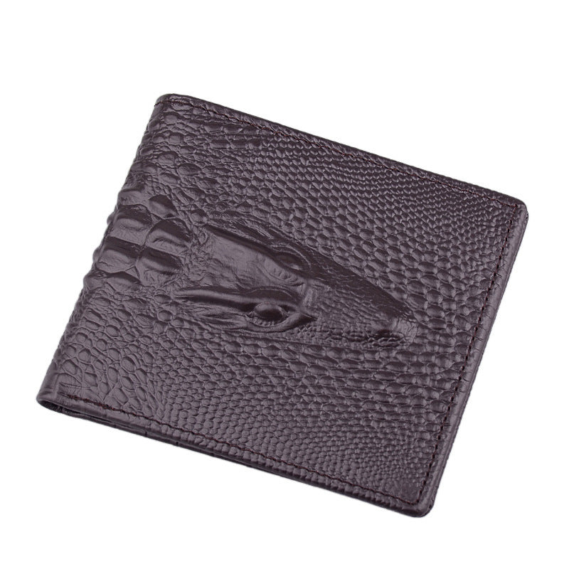 Leather Men'S Short Wallet  Head Money Clip Wallet Goods