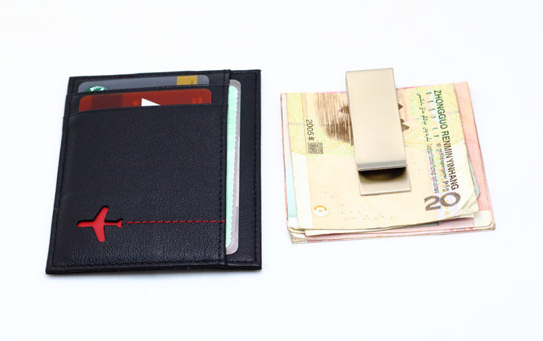 Leather Wallet Small Card Bag Card Holder Driver'S License Folder Wallet Send Shielding Nfc Anti-Theft Brush Rfid Anti-Flash Payment Small Card Holder