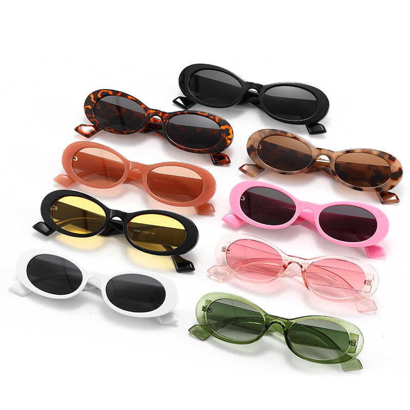 Fashionable Oval Sunglasses Colorful Jelly Sunglasses