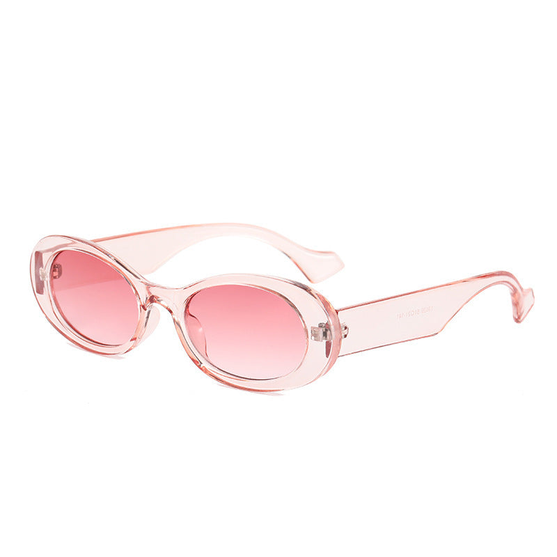 Fashionable Oval Sunglasses Colorful Jelly Sunglasses