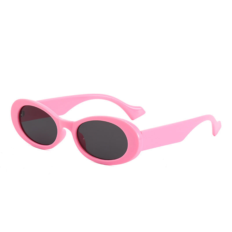 Fashionable Oval Sunglasses Colorful Jelly Sunglasses