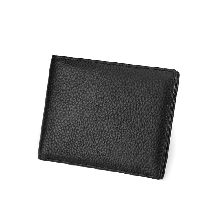 The First Layer Of Cowhide Short Wallet Ultra-thin Wallet Card Holder