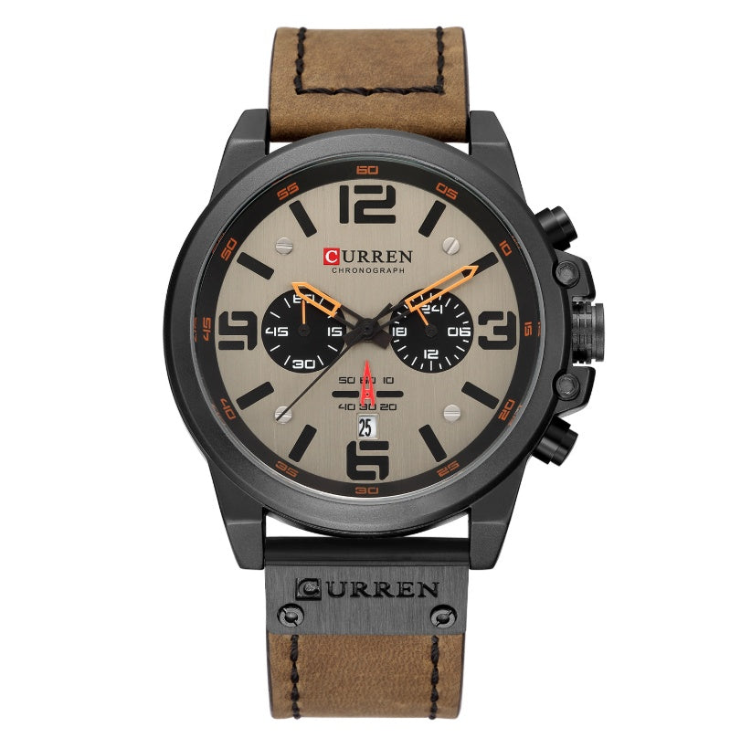 Carrian 8314 Men's Watch Sport Six-Piece Quartz Watch Calendar Men's Watch Waterproof Strap Watch