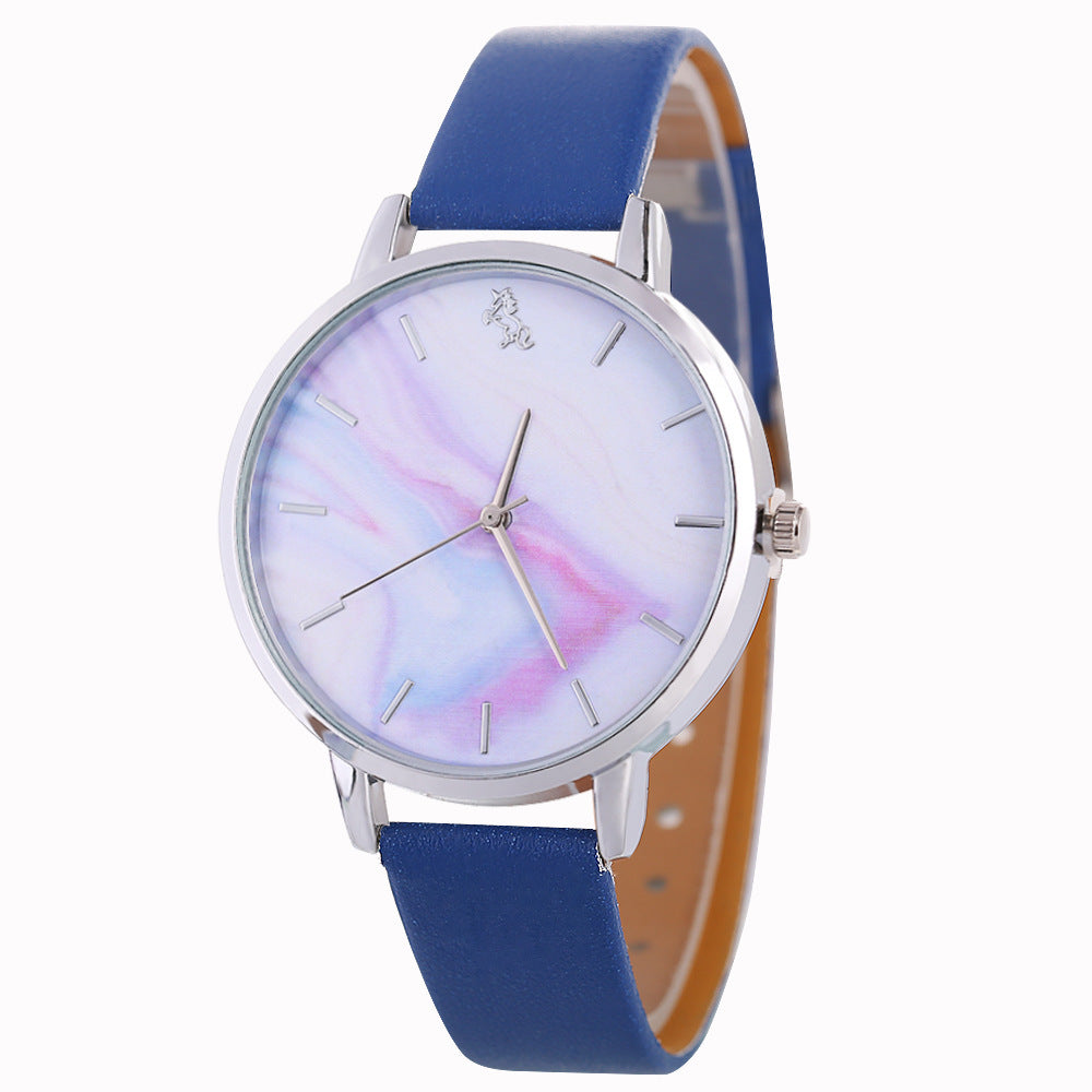 Casual gradient color belt women's watch