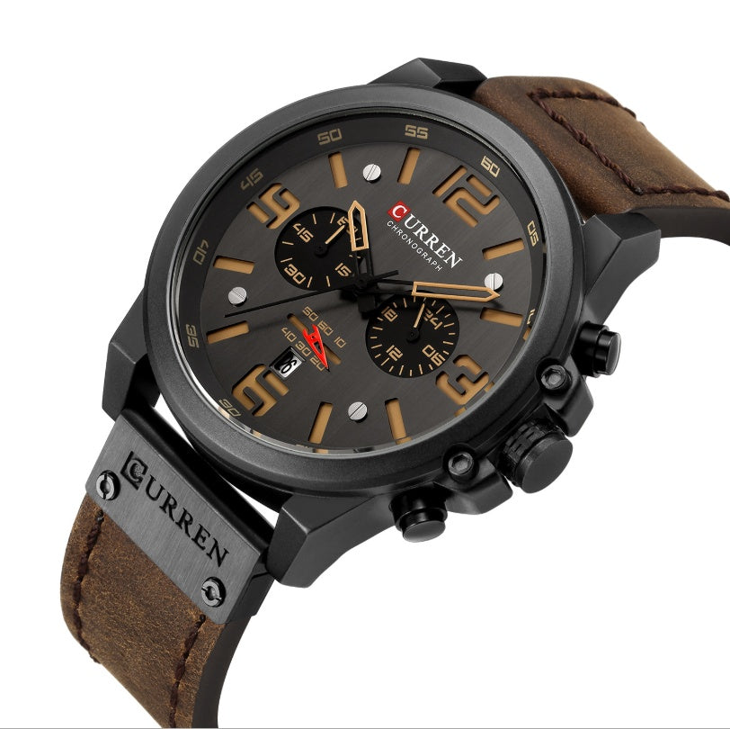 Carrian 8314 Men's Watch Sport Six-Piece Quartz Watch Calendar Men's Watch Waterproof Strap Watch