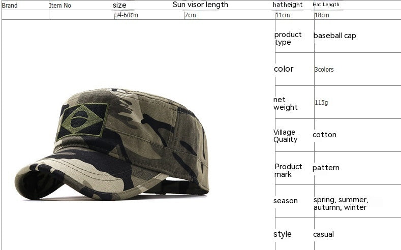 Brazilian Military Fans Men Camouflage Baseball Cap