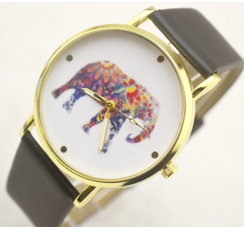 Trade new Geneva watch Geneva leisure belt elephant Geneva belt Watch