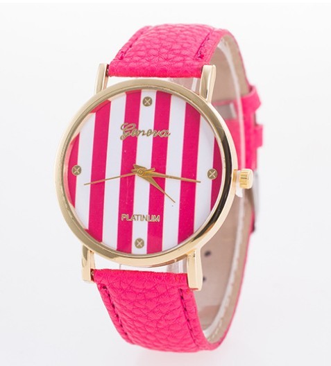 Geneva student colorful elephant belt watch Geneva zebra stripes lady quartz watch