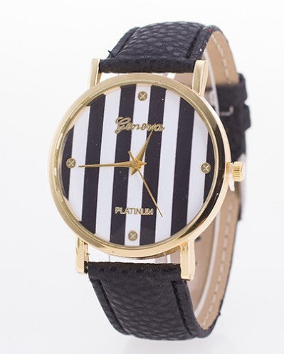 Geneva student colorful elephant belt watch Geneva zebra stripes lady quartz watch