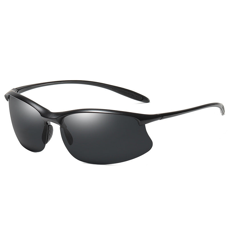 Fashion Semi-rimless Sports Driving Polarized Light Sun Glasses