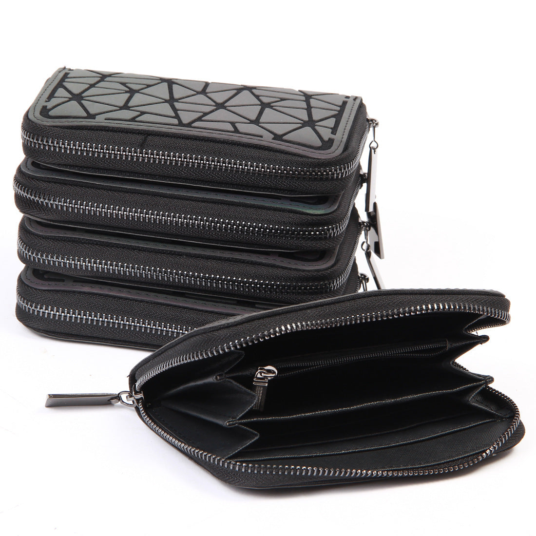 New Fashion Diamond Leather Luminous Wallet