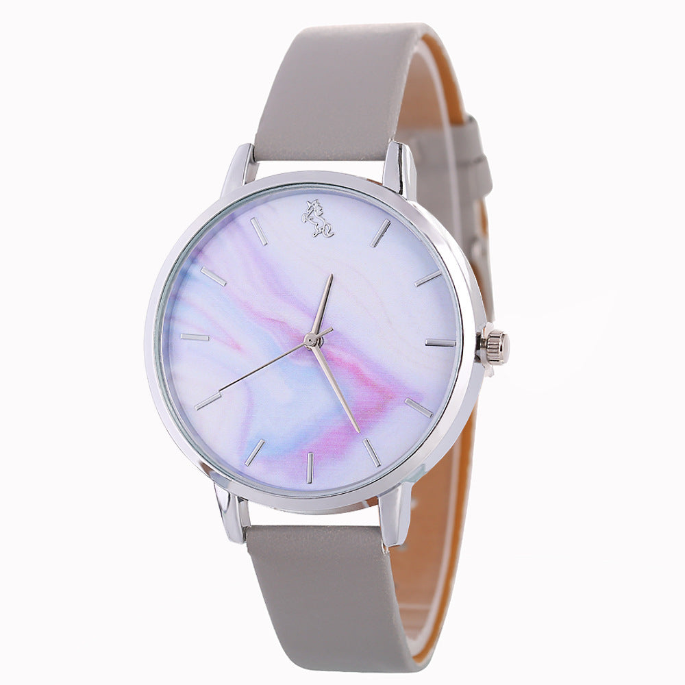 Casual gradient color belt women's watch