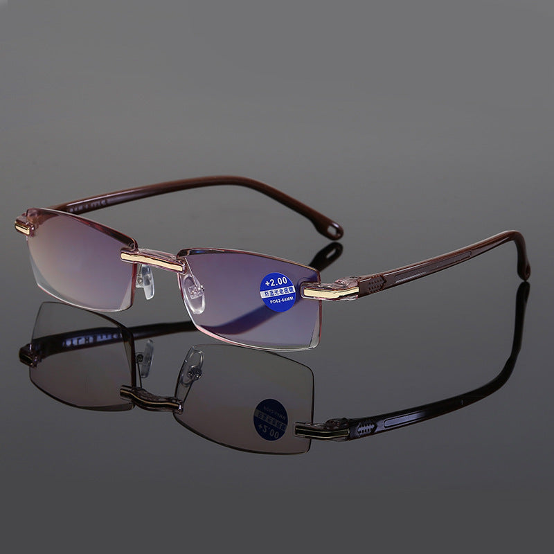 Diamond cut edge reading glasses