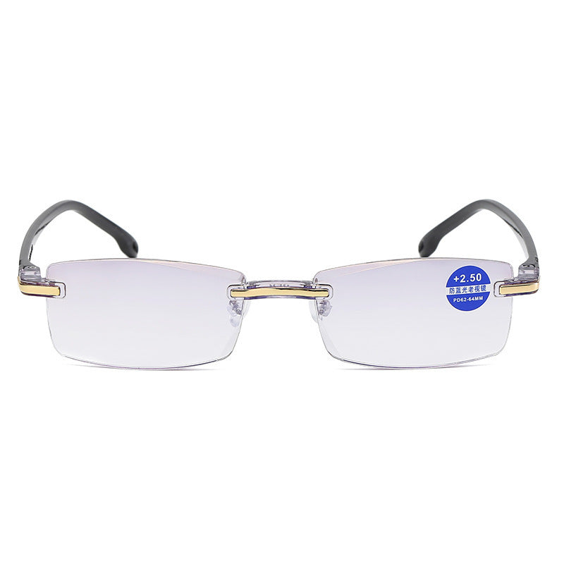 Diamond cut edge reading glasses