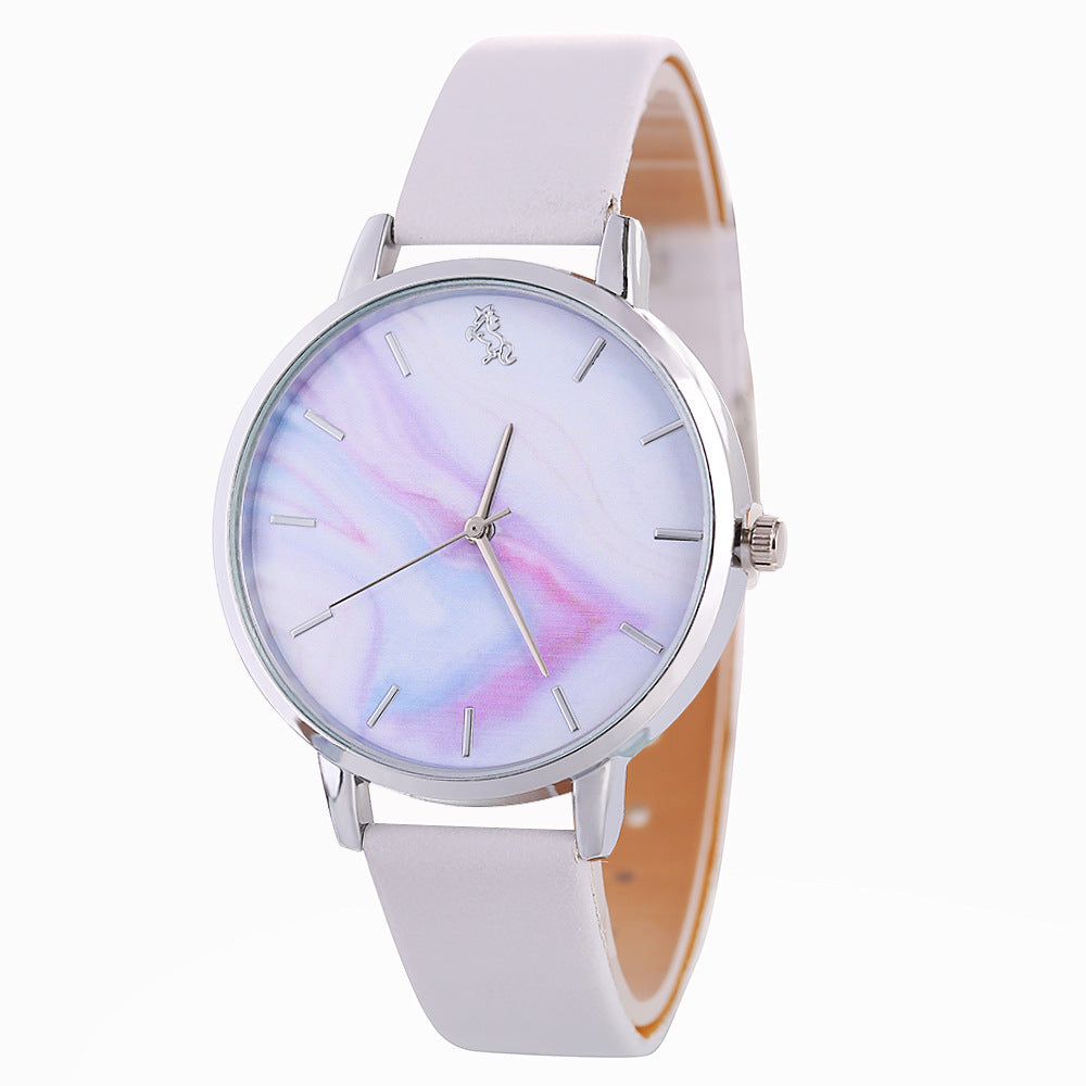 Casual gradient color belt women's watch