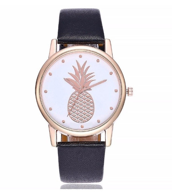 Belt watch Korean version of the watch Personality pineapple pattern simple quartz watch