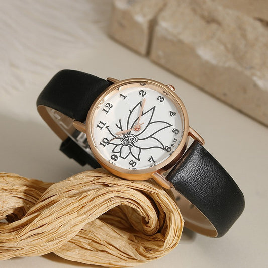 Digital Leather Belt Women's Casual Quartz Watch