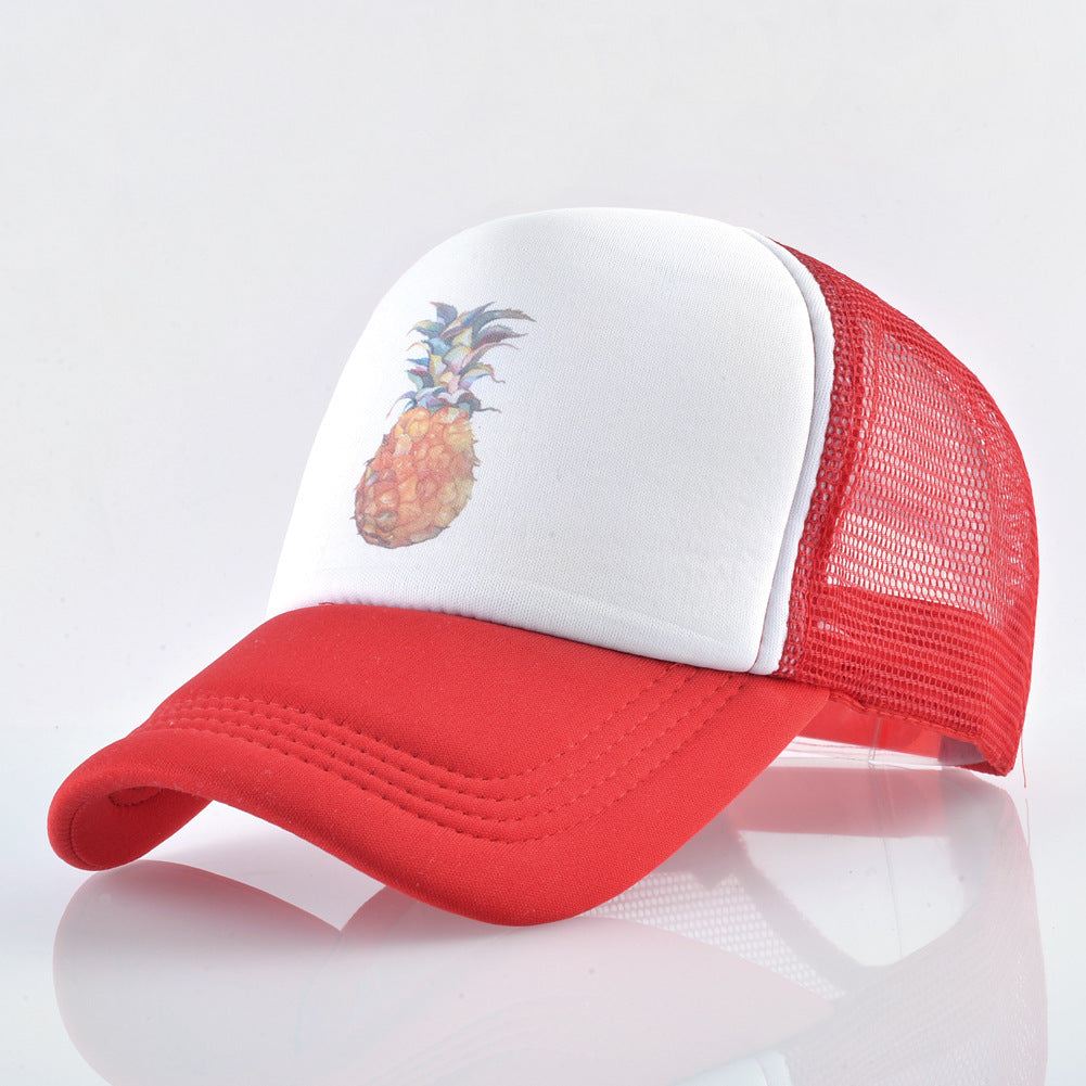 Men's And Women's Baseball Caps Fashion Pineapple Print