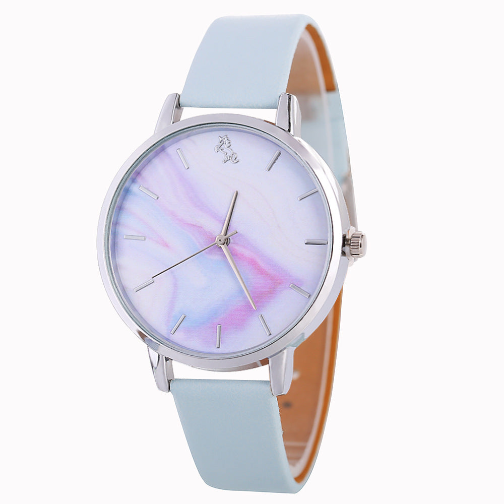 Casual gradient color belt women's watch