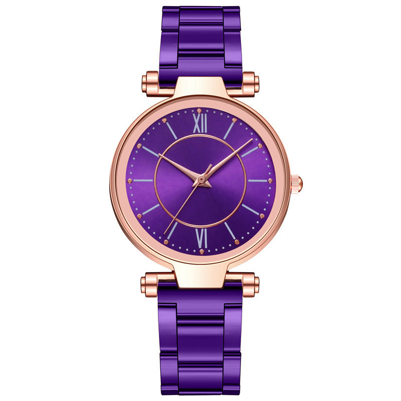 Steel belt female student casual quartz watch