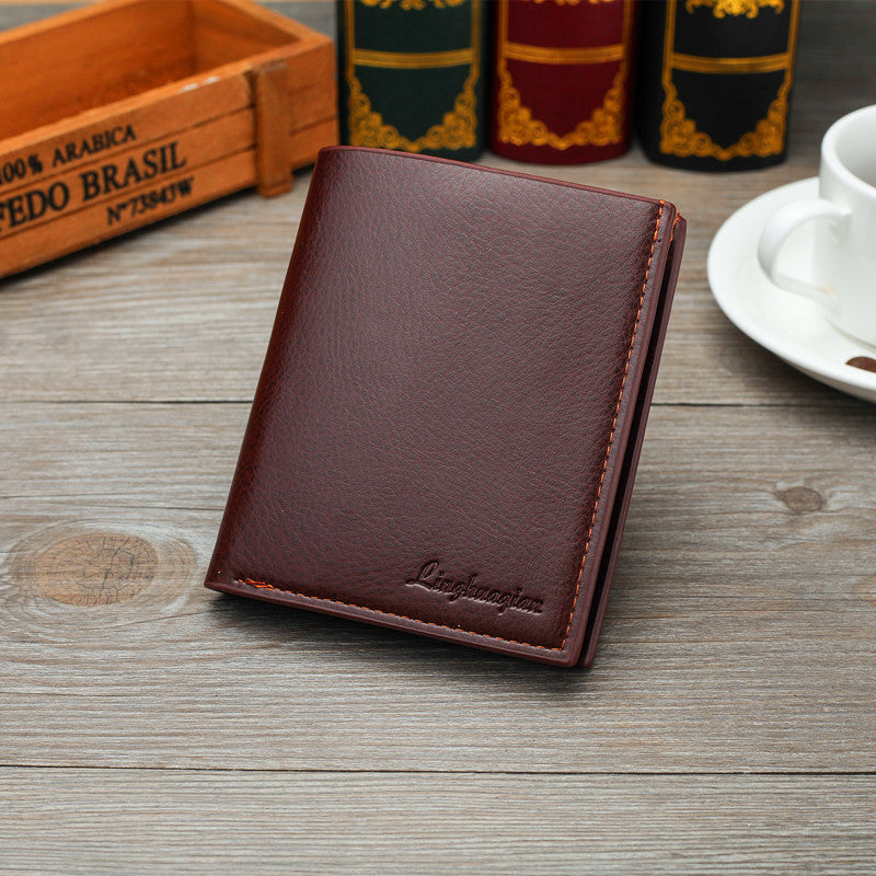 New Business Faux Leather Men's Short Wallet