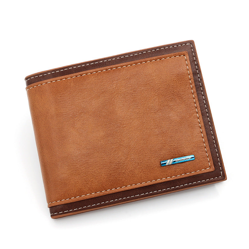 Fashion Simple Men's Stitching Short Wallet