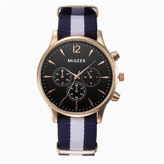 Men's mesh belt quartz watch