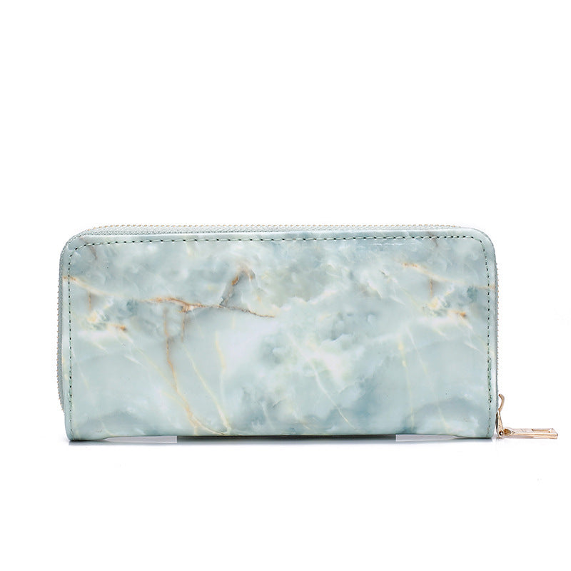 Women's Fashion Simple Marbled Zipper Wallet