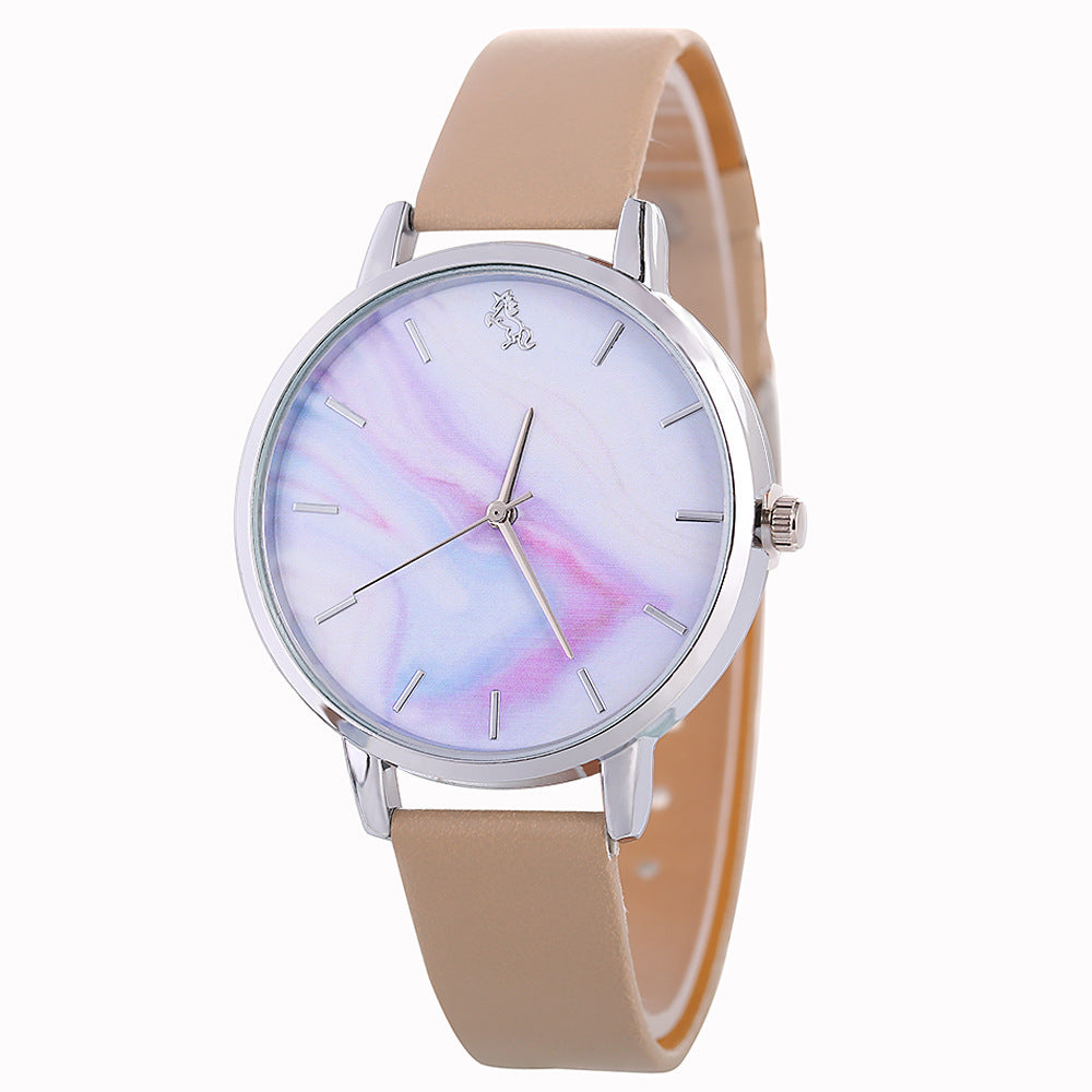 Casual gradient color belt women's watch