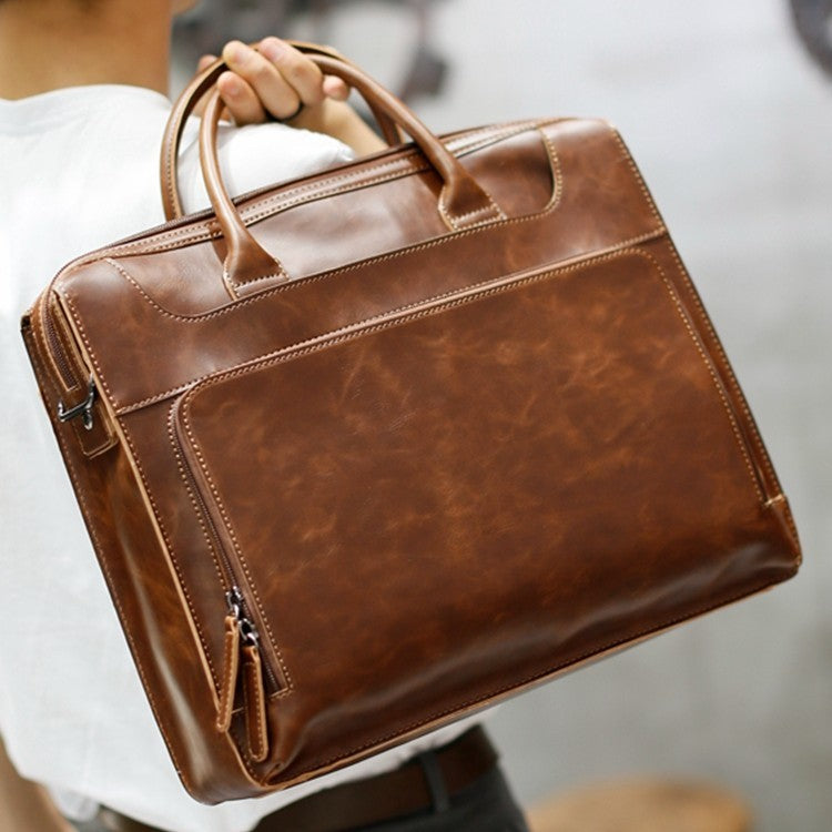 Genuine Leather New Men's Handbag