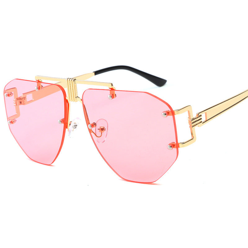 Polygon rimless sunglasses