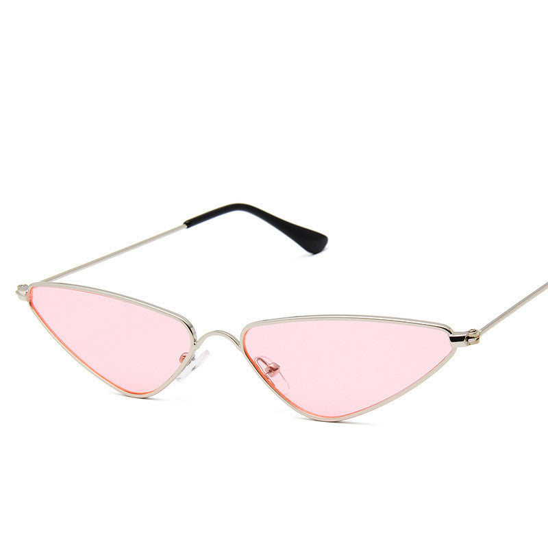 Small Frame Sunglasses Fashion Triangle Ocean Piece Metal Sunglasses